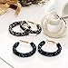 TOKO Hoop Earrings Crystal Round Shiny Big Charm Earring Women - White