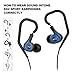 BYZ-K62 Earbuds with Microphone and Volume Control,in ear Running Headphones for iPhone Android Smartphone(Blue)