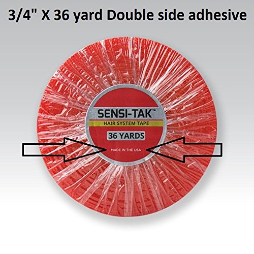 Red 3/4" x 36 Yard Roll Toupee Tape