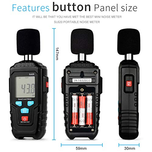 Zyj Sound Level Meter Recorder 30-135dB High Precision Household Noise Measurement Level Meter Detector Diagnostic Tool