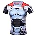 Red Plume® Men's Compression Sports Fitness Shirt, Movie Hero Raytheon T-shirt (M, blue)