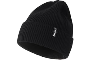 Zylioo Oversize Beanie Hats, XXL Big Size Ribbed Knit Cuffed Winter Hat for Cold Weather, Warm Skull Watch Cap