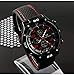 Fanmis GT Racing Sport Watch Military Pilot Aviator Army Style Black Silicone Red Men's Watches