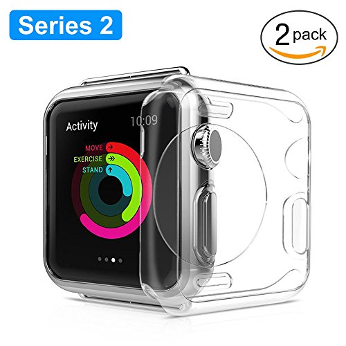Apple Watch Series 2 Case 38mm, Alritz Crystal Clear TPU Protector Slim Anti-scratch Bumper Cover for iWatch Series 2 Series 1, 2 Pack