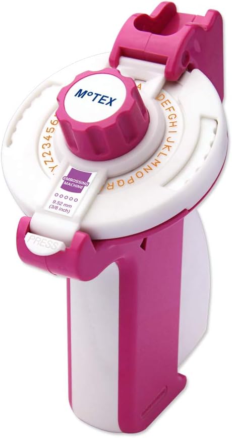 MoTEX Embossing Label Maker, Label Writer -E-202 (Pink) : Electronics
