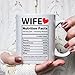 Light Autumn Coffee Mug for Wife - Gift for Women - Valentines Day Gift Ideas for Best Wife - Cute Anniversary, Birthday, VDay Gift - Nutrition Facts Printed on Both Sides - Ceramic, 11oz