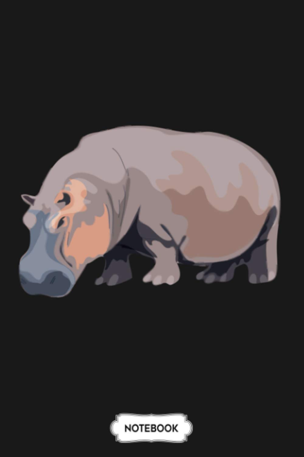 Hippo Notebook: Journal, Matte Finish Cover, 6x9 120 Pages, Planner, Diary, Lined College Ruled Paper