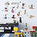 Iusun Children Room Wall Sticker Cute Dogs Decal Puppies Dog Pet Shop Home Decor Removable