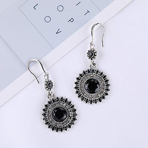 Women Boho Drop Dangle Earrings, Bohemia National Wind Restoring Ancient Ways Sunflower Hoop Earrings