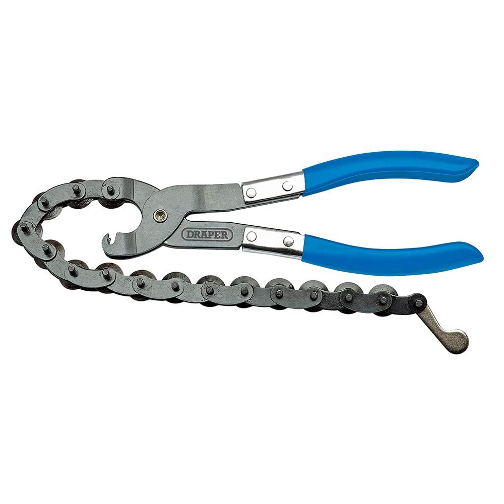 Draper 230mm Exhaust Pipe Cutting Pliers | 19mm 15 Steel Cutting Discs | 355mm Chain | 83mm Diameter Cutting Capacity | 99495