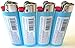 Bic Baby Blue Classic Full Size Lighters New Lot of 4
