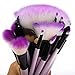 HeCloud 32-Piece Set Professional Cosmetic Blending Makeup Brushes Set with Bag (Purple)