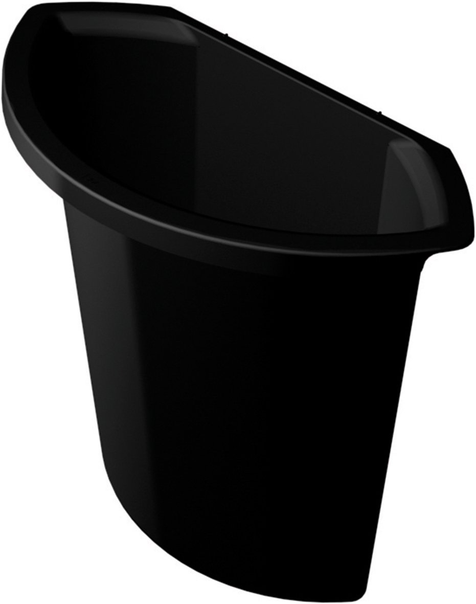 helit H6106995 Waste Bin Insert for Hanging, 6 Litre, Black