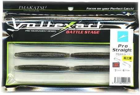 IMAKATSU. Voltex art, Pro Straight 3inch. High specific gravity. S-328 Light watermelon pepper/clear silver flk.