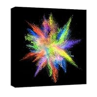 Canvas Wall Art Colorful Powder Canvas Prints Home Artwork Decoration for Living Room,Bedroom - 12x12 inches