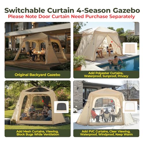 Alvantor 12' x 12' Pop Up Gazebo Review: 4-Season Instant Canopy with Curtain Options image 23