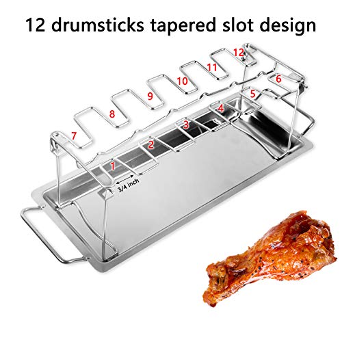 FIRELOOP Chicken Wing Leg Rack BBQ Chicken Drumsticks Rack Stainless
