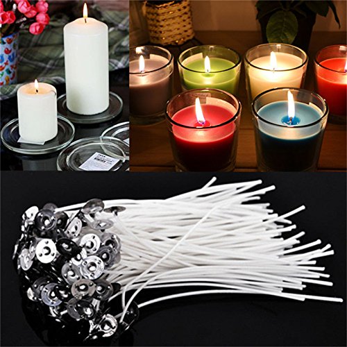 200 Pcs 0.5"(12.5 mm) Metal Candle Wick Sustainer Tabs Wick Tabs For Candle Making,Candle DIY BY DINGJIN
