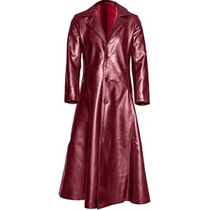 Mens Leather Trench Coat Long Vintage Classic Military Uniform | WW2 Officer Military Uniform, Full Length Winter Overcoat Ou