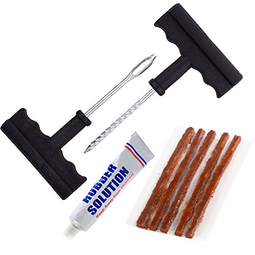 Click Here to See More Images Tire Repair Kit 8-Piece T-Handle Tire Plug Kit