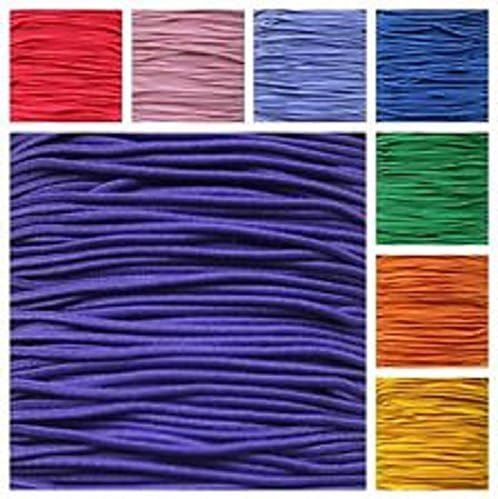 5 Metres of Coloured Elastic 1mm Diameter - Choose Your Colour - (Light Blue)