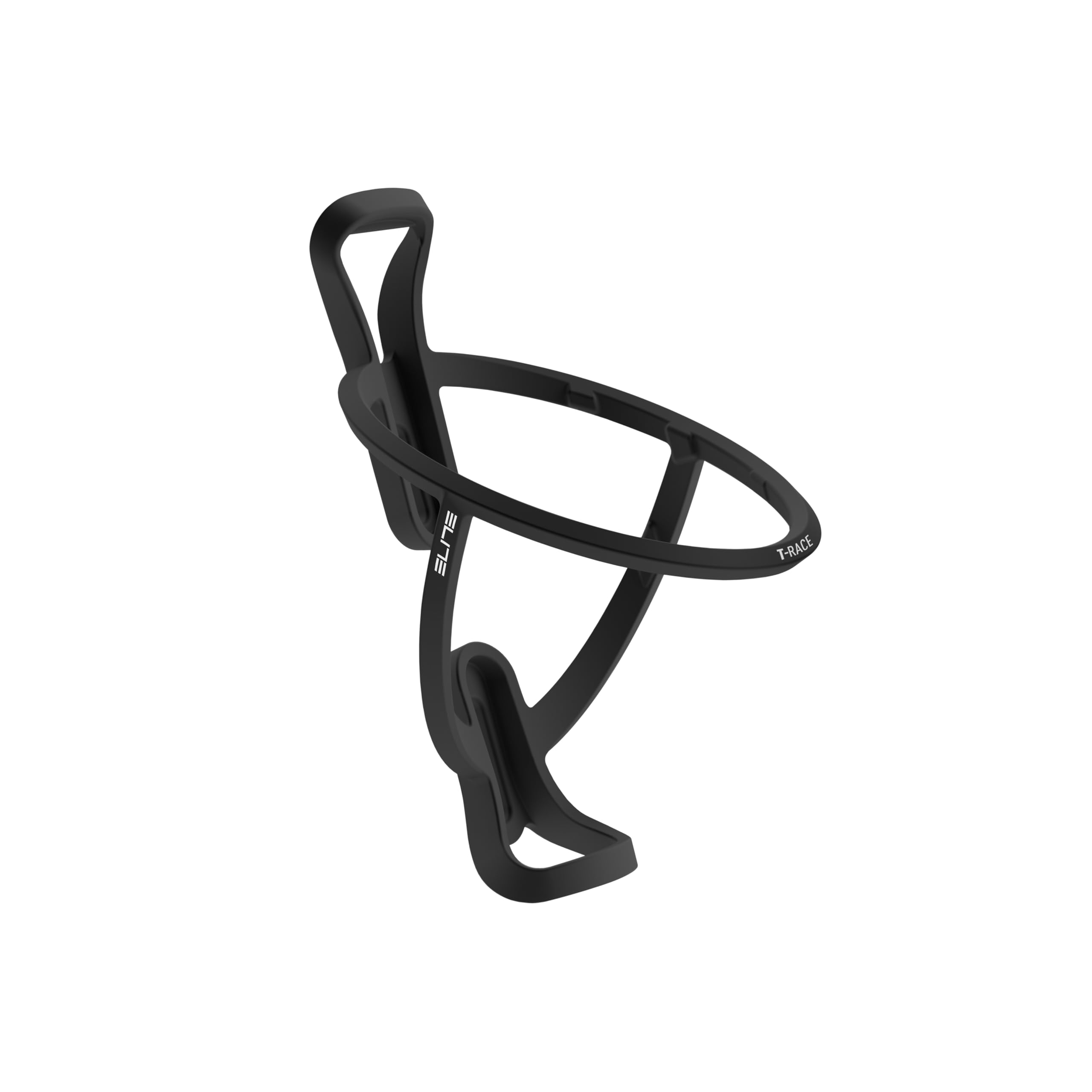 Elite T-Race Bottle Cage Black Soft Touch – Dual Side-Entry Soft Touch Fibre-Reinforced Bike Bottle Holder 29g – For Road Bike, MTB & Gravel Cycling — image 1