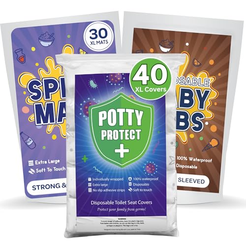 Toilet Seat Covers, Splat Mats, and Baby Bibs