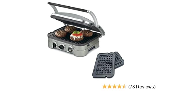 Amazon Com Cuisinart 5 In 1 Grill Griddler Panini Maker Bundle