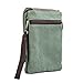Shiaili Unisex Mini Canvas Crossbody Phone Pouch Twins Bag (Green)
