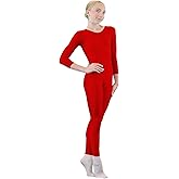 Danzcue Girls Long Sleeve Unitard Bodysuit Dancewear