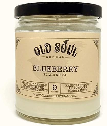 Blueberry Candle - Scented Vegan Jar Soy - 9 oz