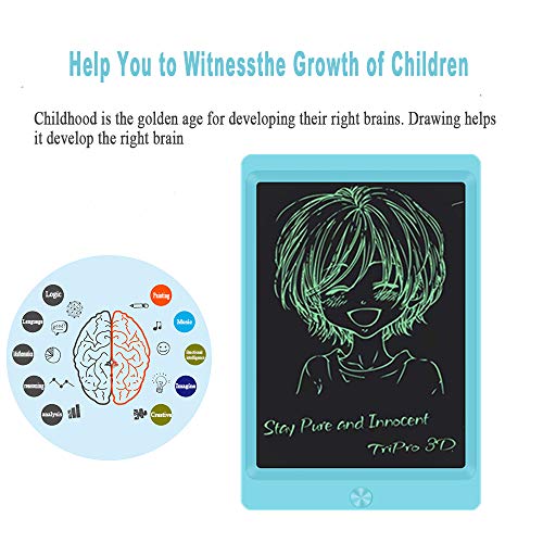 LCD Writing Tablet, 8.5-inch Writing Board Doodle Board, Electronic Doodle Pads Drawing Board with Lock Function Gift for Kids and Adults at Home,School and Office (Blue)
