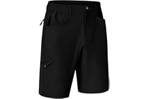 Rdruko Men's 9” Golf Shorts Stretch 4 Pockets Dress Shorts Elastic Waist Casual Flat Front Quick Dry Work Hiking Zip Cargo