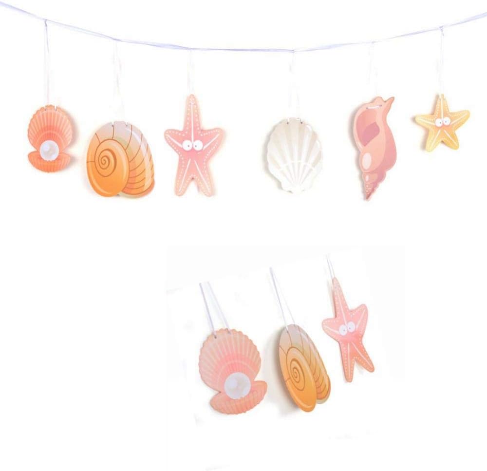 Party Decorations 1Pc Beach Banner Seashells Starfish Banner Nautical Garland Under The Sea Paper Bunting Gender Reveal Shower Seaside Wedding