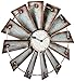 Gianna's Home Rustic Farmhouse Metal Windmill Wall Clock (14.5