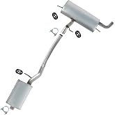 SleYuYir Exhaust Muffler Intermediate Pipe Exhaust System Kit Compatible with GMC Terrain &amp; Chevrolet Equinox 2.4L 2010 2011 2012 2013 2014 2015 2016 2017