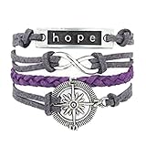 Jovana New Hot Cute Fashion Retro PU Leather Alloy Bracelet Wristlet Bangle Wrist Band Hand Chain