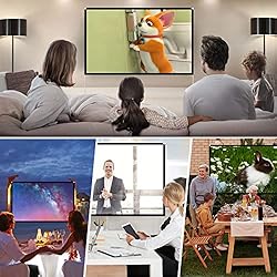 Projector Screen and Stand 100 Inch Portable