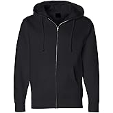 Independent Trading Co. Heavyweight Full-Zip Hooded Sweatshirt, M, Black