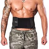 ApudArmis Waist Trimmer Belt Back Support Brace Weight Loss for Men & Women - One Size Adjustable, Black