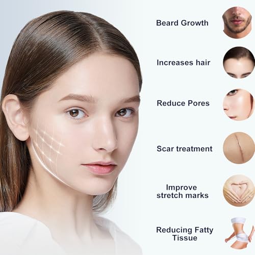Derma Stamp Microneedling Pen Dermastamp Roller Adjustable | 0-3 mm professional 140 titanium pins hair beard face body