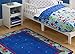 Kids Area Rug, Boys Abstract Stars in Blue, Green and Red | Delta Children Children's Carpet