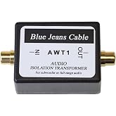 Blue Jeans Cable Audio Isolation Transformer/Ground Loop Hum Eliminator for Subwoofer or Full-Range Audio