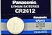 Panasonic CR2412 Lithium 3V Coin Cell Battery DL2412 BR2412