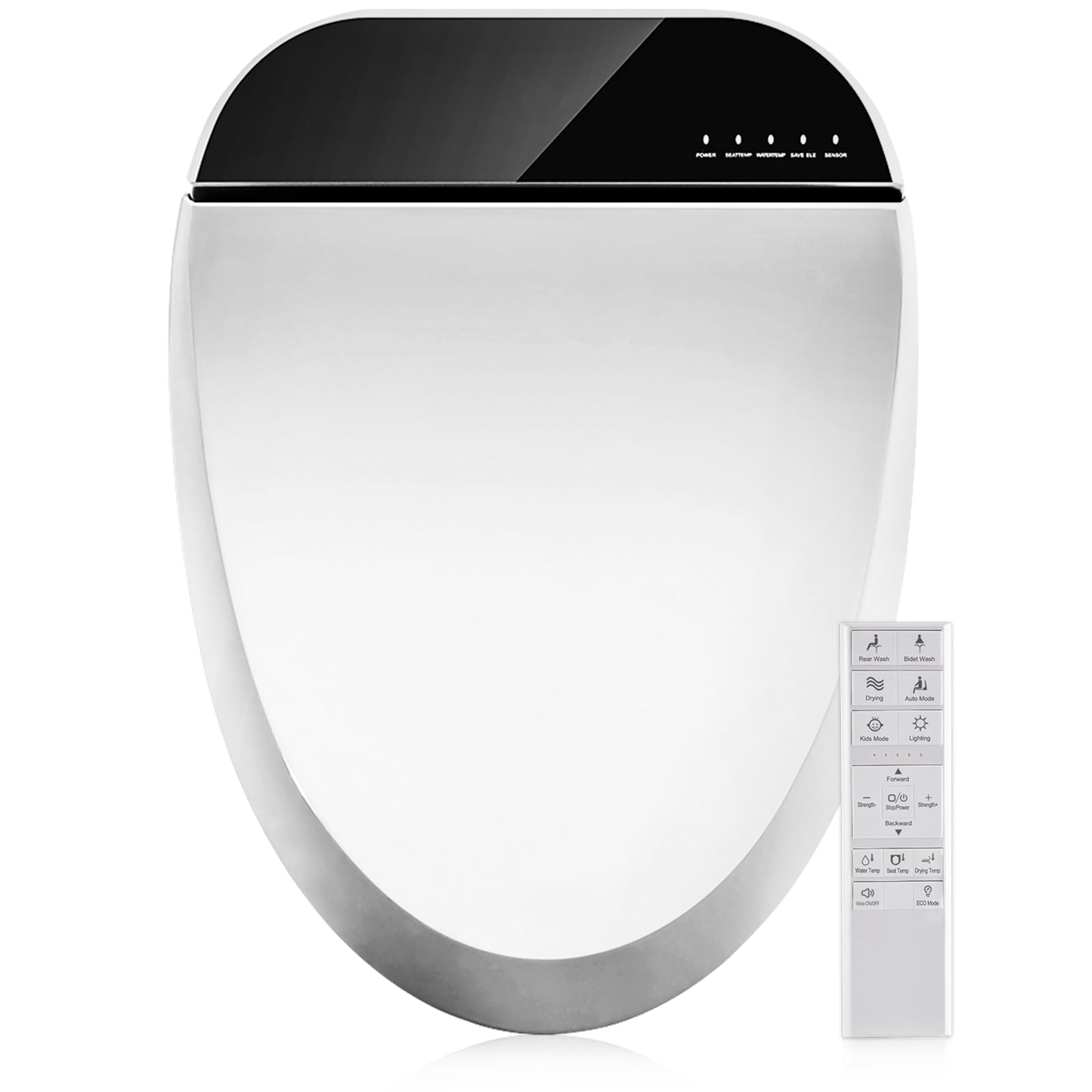 Photo 1 of Combier Bidet Toilet Seat with Heated Warm Water & Nozzle Wash, Auto-Dry, Quiet Close Lid, Wireless Remote - Electric Bidet Seat 102S-B(Elongated)