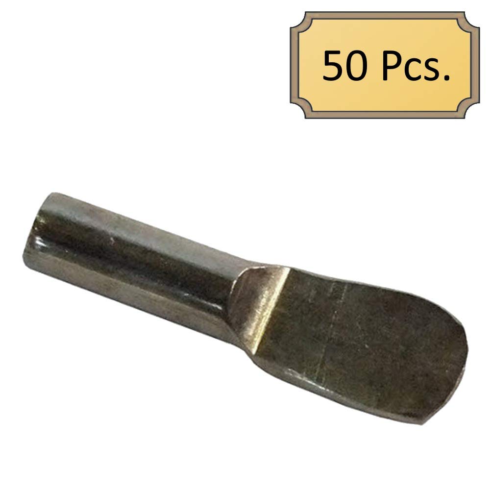 3mm Small Spoon Shelf Support Pins Polished Nickel 50 Pack