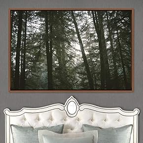 signwin Framed Canvas Wall Art Rustic Woods Brown...