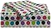 Divatex Home Fashions Jumbo Dots Sheet Set, Multi/White, Full