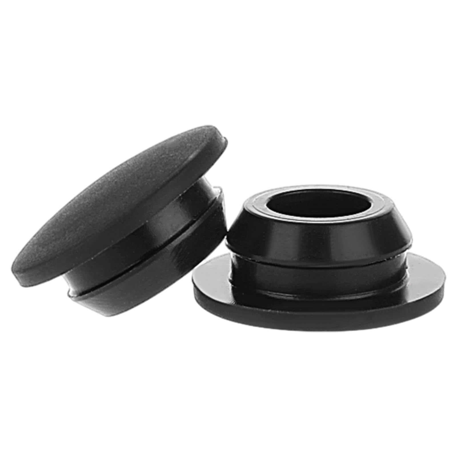 Photo 1 of 5 Pcs Black 10mm Diameter Rubber Hole Plug Silicone Round Snap in Type Locking Furniture Hole Plug Protective Cover Cap Rubber Plugs for Holes, Powder Coating
