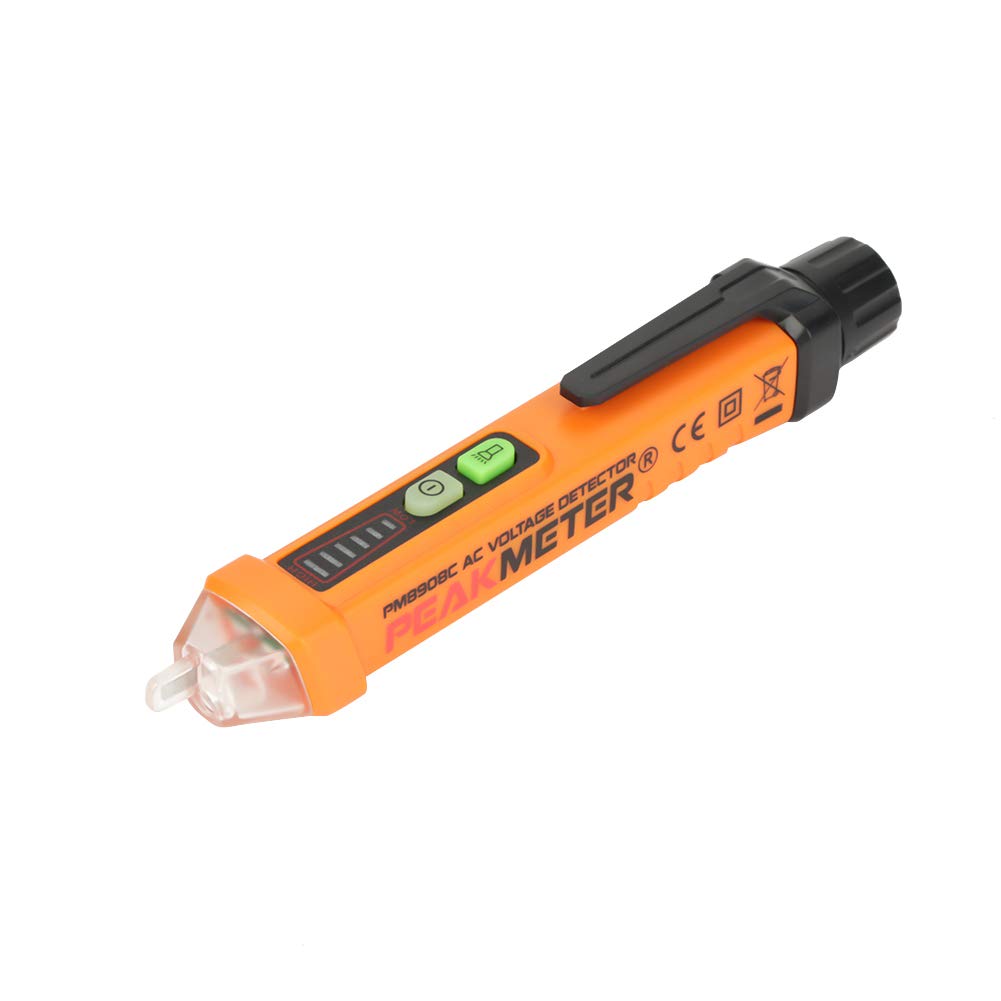 Non-Contact Voltage Testers 12-1000V AC Voltage Detector Pen Circuit Tester Tool Pocket Electrical Voltage Detector Pen with Alarm Beep Torch Live/Null Wire Measurement, Flashing LED Indicator